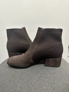 Eileen Fisher Brown Leather Aesop Bootie